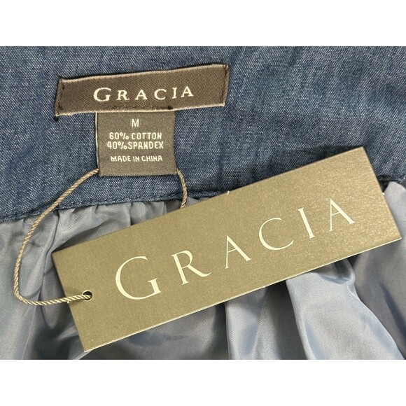 Boho Chambray Maxi Skirt High Low Hem Full Flowing Romantic Bow Tie Waist M NWT - Picture 5 of 9